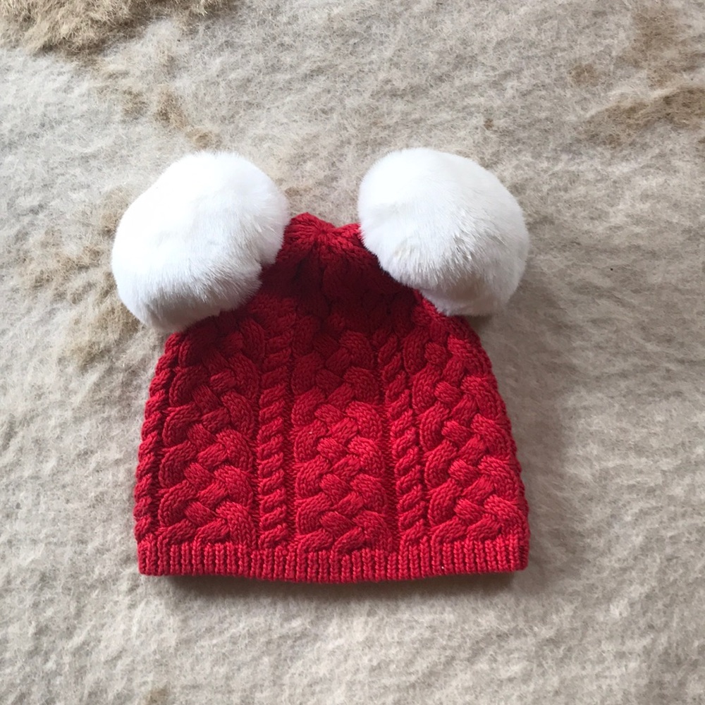 Baby Gap Knitted Beanie w/ Poms